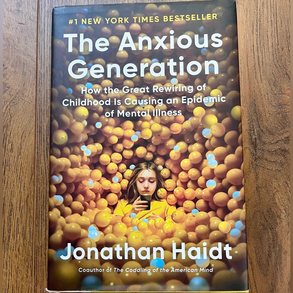 The Anxious Generation Book by Jonathan Haidt